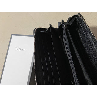 New $870 Gucci Large Wallet Gucci Monogram Black 408831 Italy