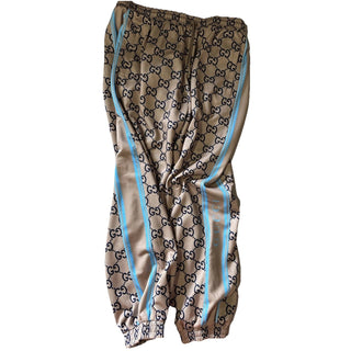 New $1800 Gucci Men’s GG Print Jogging Pants Beige Size XL