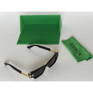 Bottega Veneta Unisex Bolt Squared Sunglasses Black BV1308S Made in Japan NIB