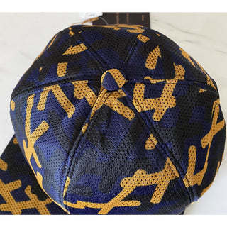 NWT Ermenegildo Zegna Couture Crest Embossed Baseball Hat Navy Size S Italy