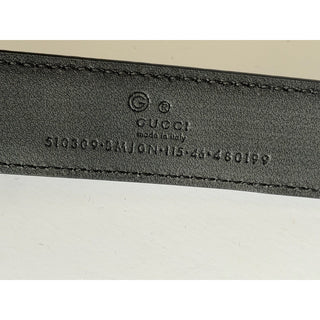 Gucci Men’s Microguccissima Soft Leather Belt Black 115/46 510309 Italy NWT