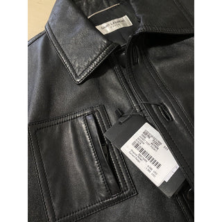 New $4990 Saint Laurent Men’s Leather Jacket Coat Black 36 US/46 Eu Italy