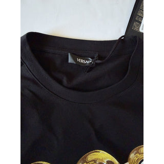 Versace Men’s Logo Compact Cotton Jersey T-Shirt Black XL 1013302 NWT $800
