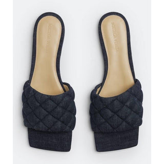 Bottega Veneta Indigo Denim Flat Sandals 8 US (38 Euro) 708906 Italy NWT $890