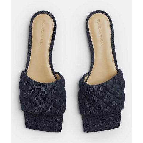 Bottega Veneta Indigo Denim Flat Sandals 8 US (38 Euro) 708906 Italy NWT $890