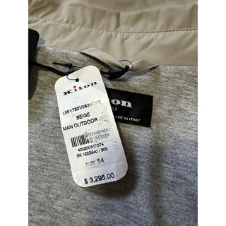 Kiton Men’s Woven Snap Jacket Beige Size 44 US/54 Eu New $3295