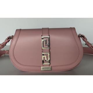 Versace La Greca Leather Light Pink Medium Shoulder Bag 1023417 Italy NWT $2775