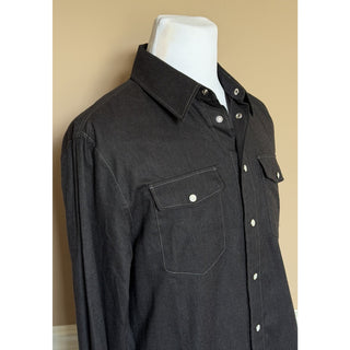Versace Embroidered Long Sleeve Shirt Charcoal 40 US (50 Eu) 1021351 NWT $1700