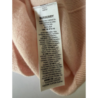 Burberry Violeta 100% Cashmere V-Neck Sweater Pale Pink Medium 8099157 NWT $1150