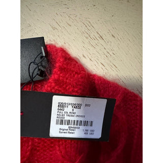 NWT $1190 Saint Laurent Men’s Crewneck Sweater Red Size S Italy