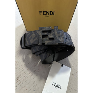 Fendi FF Buckle Men’s Reversible Brown/Gray Belt 115/46 Italy 7C0424 NWT $750