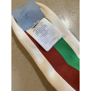 NWT Gucci NOT FAKE Socks With Stripe Red/ Green/Ivory Size M Italy