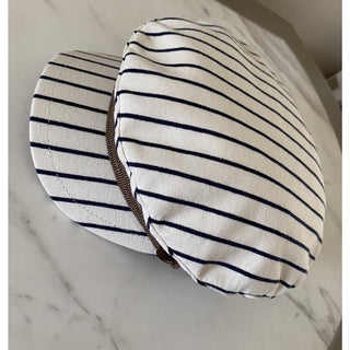 NWT Brunello Cucinelli Girl Marine Cap Hat White/Blue Size 6