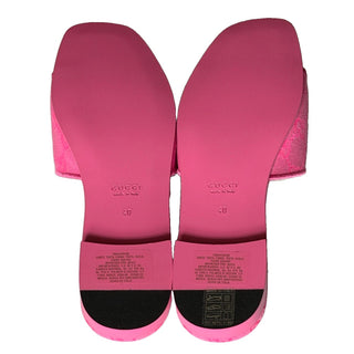 Gucci Interlocking G Pink Sandals 10 US (40 Euro) Italy 790447 NIB
