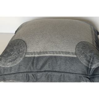Versace Medusa Silk/Cashmere Cushion Pillow Stone Gray 20.5” x 20.5” 1012278 NWT