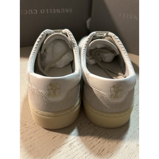 NIB $950 Brunello Cucinelli Men’s Suede Sneakers Shoes Ivory 9 US/42 Eu