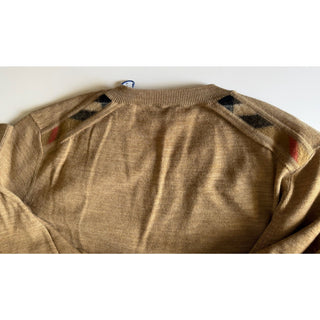 Burberry Lea 100% Wool Camel Melange Sweater Medium 8112090 NWT $915