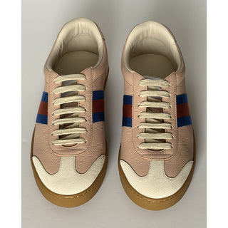 Gucci Women’s Skin Rose Suede/Leather Web Low Top Sneakers 10 US (40) 858532 NIB