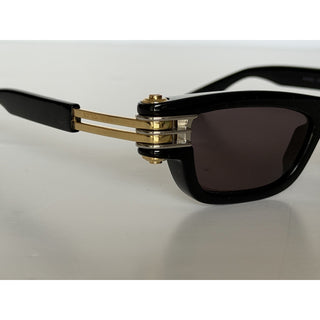 Bottega Veneta Unisex Bolt Squared Sunglasses Black BV1308S Made in Japan NIB