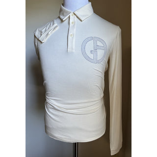 NWT Giorgio Armani Mens Polo Shirt Ivory Cream 38 US/48 Eu ( S ) Italy