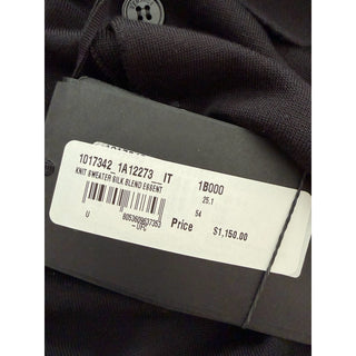 Versace Silk/Cotton Black Knit Polo Sweater 54 Euro 1017342 Italy NWT $1150