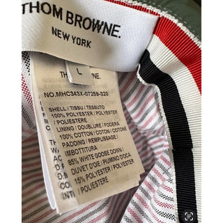 Thom Browne Four-Bar Quilted Bucket Hat Green Size L New $690