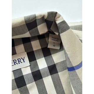 Burberry Elio Check Short Sleeve Shirt Lichen IP Check Men L 8121623 NWT $680