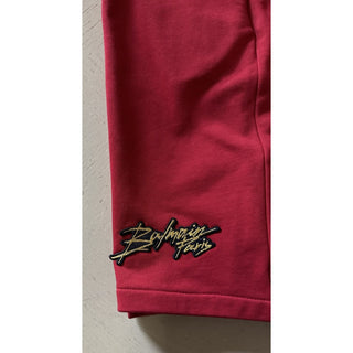 NWT $795 Balmain Men Sunset Drawstring Bermuda Shorts Red Size M Italy