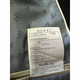 NWT $4800 Gucci Men’s Tuxedo Suit Blue Size 46R US/56R Eu Italy