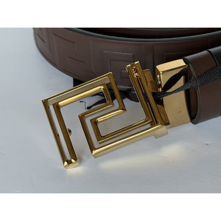Versace Greca Calf Leather Reversible Brown/Black Belt 120 (48) 1021757 IT NWT