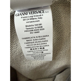 Versace Greca Logo Non-brushed Cotton Gray Jacket with Hoodie 6XL 1021361 NWT