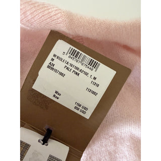 Burberry Violeta 100% Cashmere V-Neck Sweater Pale Pink Medium 8099157 NWT $1150