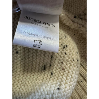 NWT $1200 Bottega Veneta Men Crewneck Wool Sweater White/Cream Size M