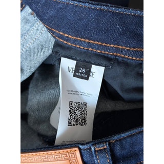Versace Women’s Stone Wash Denim Stretch Blue Jeans Size 26 US 1018685 NWT $700