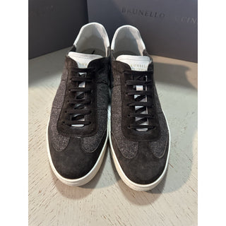NIB $1200 Brunello Cucinelli Men’s Sneakers Shoes DK Brown 12 US/45 Eu