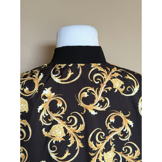 Versace Men's Reversible Blouson Jacket Black/Gold 40 US (50 Euro) 1012269 NWT