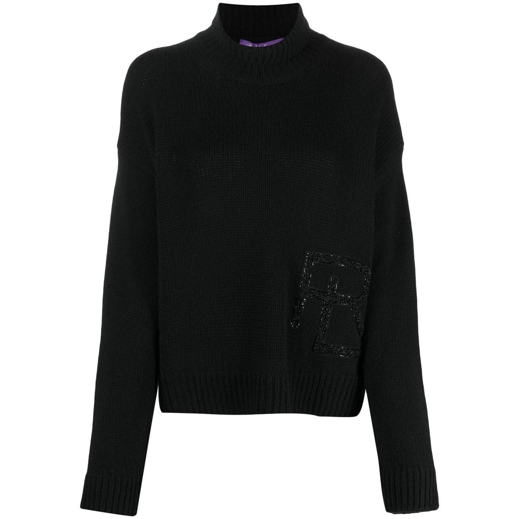 NWT $1490 Polo Ralph Lauren Purple Label Cashmere Embellished Turtleneck XL