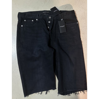 NWT $790 Saint Laurent Men High Rise Jeans Short Pants Black 34 (Measured 36 )