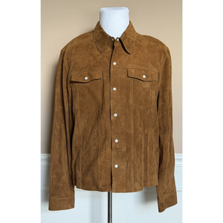 Versace Men’s Suede Leather Brown Jacket 46 US (56 Euro) IT 1019144 NWT $4300