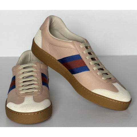 Gucci Women’s Skin Rose Suede/Leather Web Low Top Sneakers 9 US (39) 858532 NIB