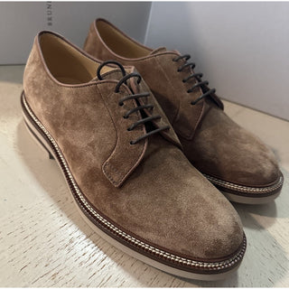 NIB $1295 Brunello Cucinelli Men’s Suede Shoes Tobacco brown 9 US/42 Eu