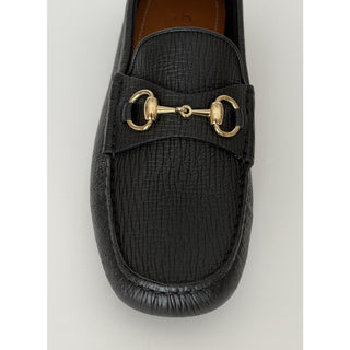 Gucci Leather Horsebit Driver Loafers Shoes Black 8.5 US (8 Gucci) 674254 NIB