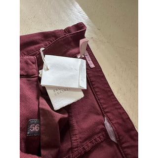 Brunello Cucinelli Men Traditional Fit Jeans Pants Burgundy 40 US/56 Eu New $750