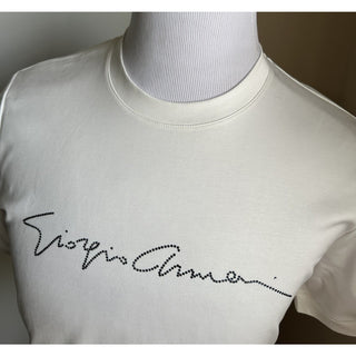 NWT Giorgio Armani Mens T Shirt White 52 Eu/L US Made In Italy