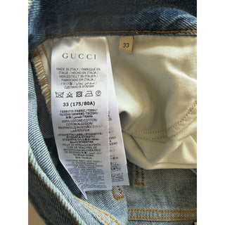 Gucci 80s Fit Horsebit Jeans Women’s Size 33 Blue Denim Made in Italy 666841 NWT