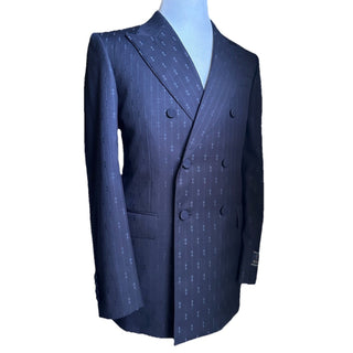 Gucci Men Double Breasted Sport Coat Jacket Blazer Navy 38 US/48 Eu New $3400