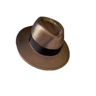 NWT $895 Saint Laurent Men Lane Felt Fedora Hat Gold Size L Italy