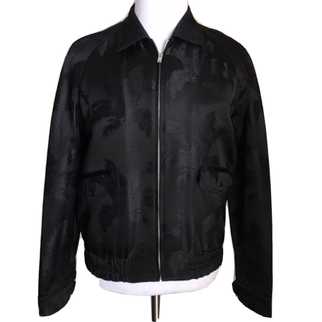 New $2690 Saint Laurent Zipped Raglan Jacket Coat Black 40 US ( 50 Eu ) Italy