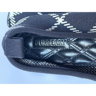 Burberry Baby Check Knit Ballet Flats Black Calico 7 US (37) IT 8096867 NWT $655