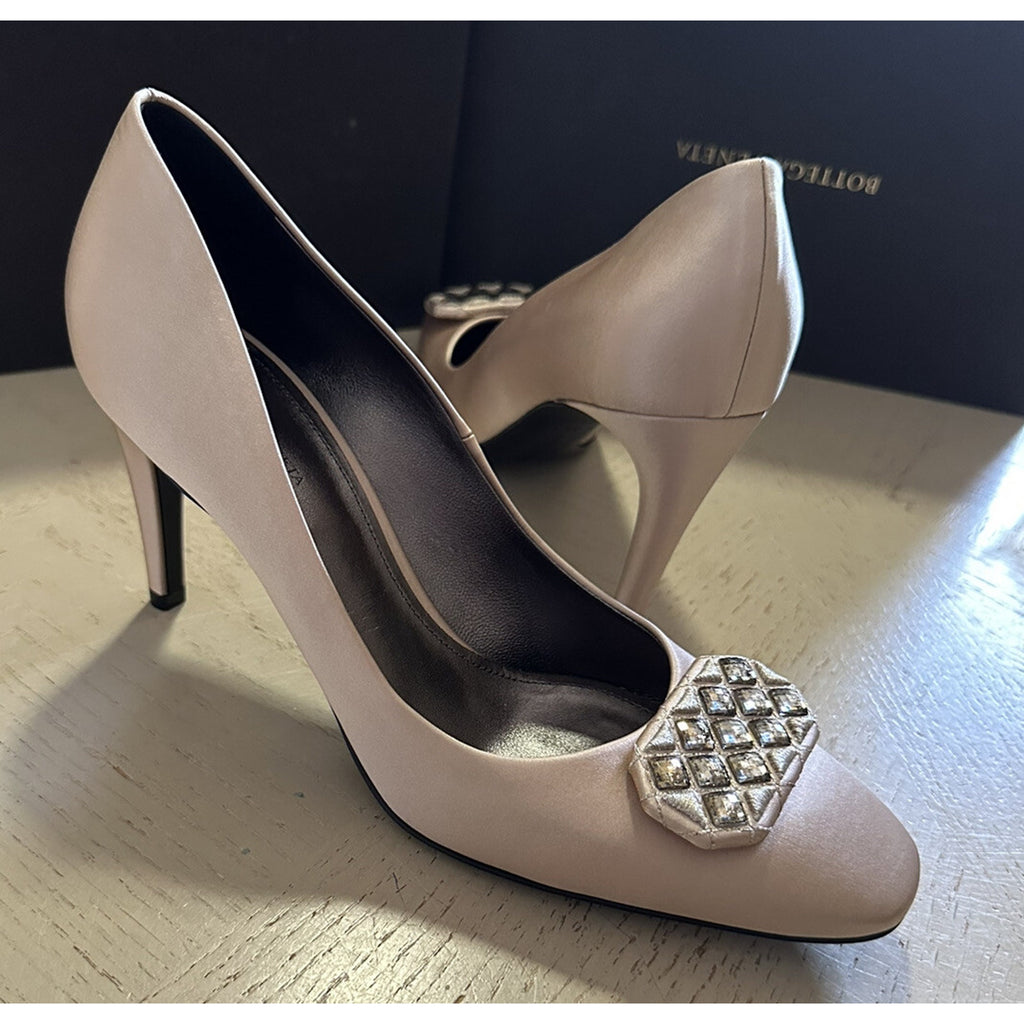 NIB $990 Bottega Veneta Women’s Shoes Crepe Satin Lisse Light Brown US 9(39 EU)